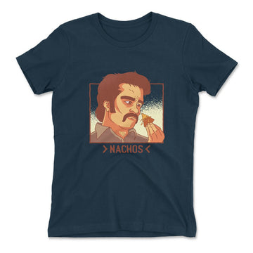Nachos Drug Lord Womens T-Shirt in Midnight Navy color